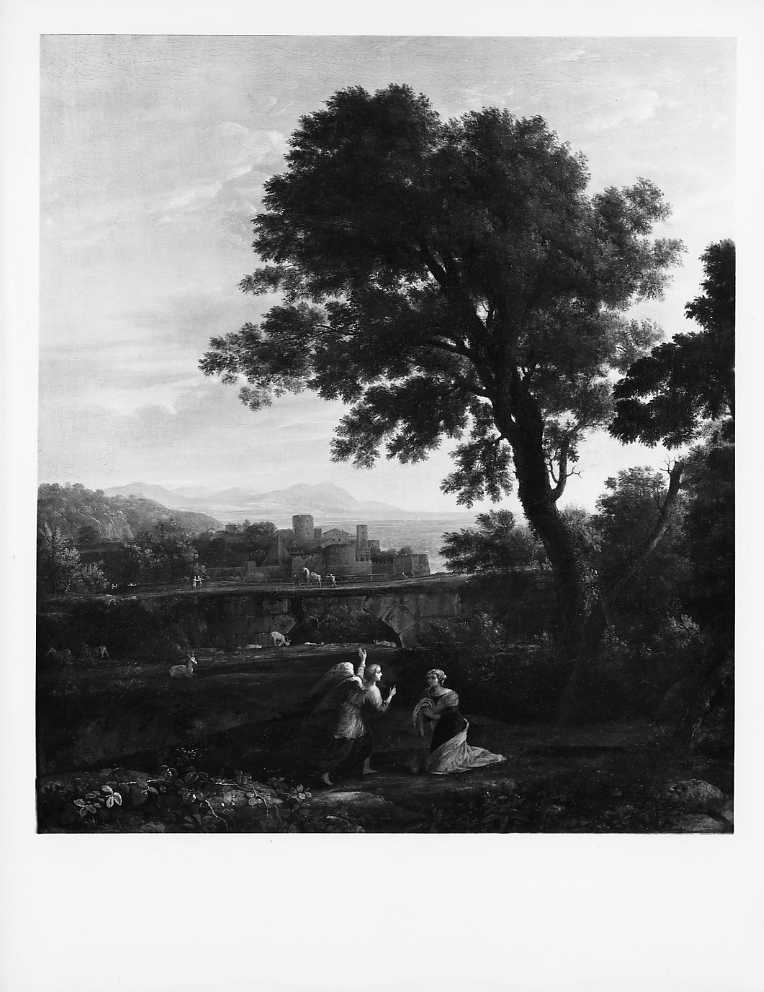Lorrain, C./ Paesaggio con Agar e l'angelo/ Dunsany Castle (Irlanda)/ Coll. The Lady Dunseny (positivo) di Lorrain, Claude, Villani & Figli (ditta) (XX)