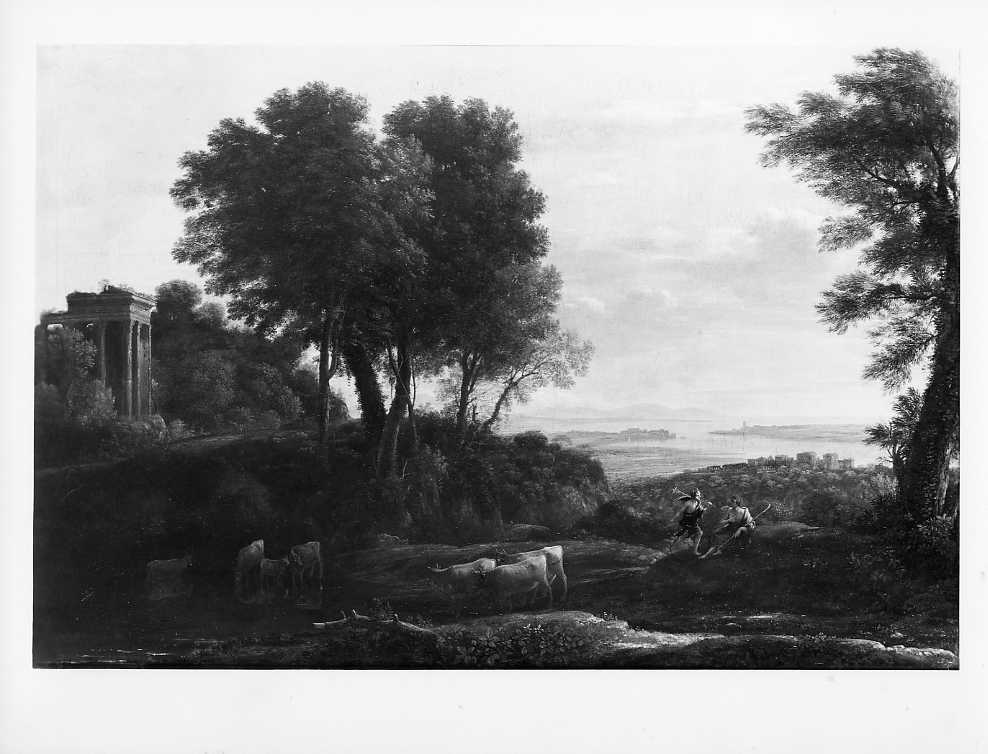Lorrain, C./ Paesaggio con Mercurio e Batto/ Chatsworth (Inghilterra)/ The Trustees of the Chatsworth Settlement (positivo) di Lorrain, Claude, Villani & Figli (ditta) (XX)