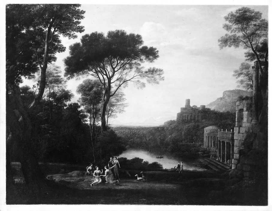 Dipinti - Paesaggio con la ninfa Egeria (positivo) di Lorrain, Claude, Laboratorio Fotografico della Soprintendenza alle Gallerie di Napoli (laboratorio) (XX)
