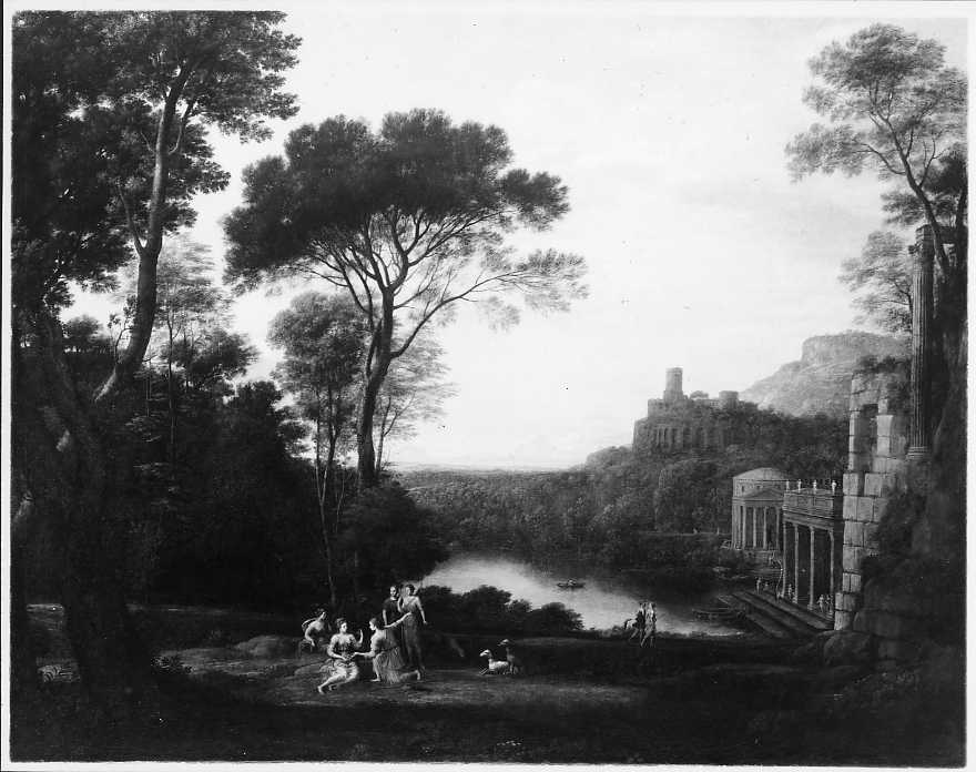 Dipinti - Paesaggio con la ninfa Egeria (positivo) di Lorrain, Claude, Laboratorio Fotografico della Soprintendenza alle Gallerie di Napoli (laboratorio) (XX)