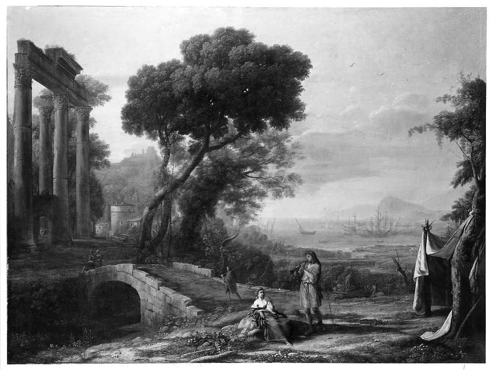 Lorrain, C./ Paesaggio con pastori/ Berlino/ Staatliche Museen, Gemaeldegalerie (Dahlem Museum) (positivo) di Lorrain, Claude, Staatliche Museen Gemaldegalerie Berlin (XX)