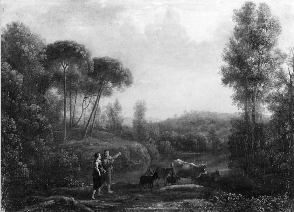 Lorrain, C./ Paesaggio con pastori/ Londra/ Coll. The Duke of Portland (positivo) di Lorrain, Claude, National Museum of Wales (XX)