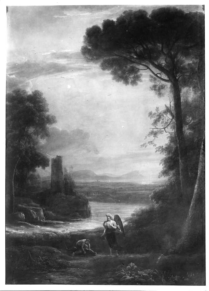 Lorrain, C./ Paesaggio con Tobiolo e l'angelo/ Madrid / Museo del Prado (positivo) di Lorrain, Claude, Laboratorio Fotografico del Prado (laboratorio) (XX)