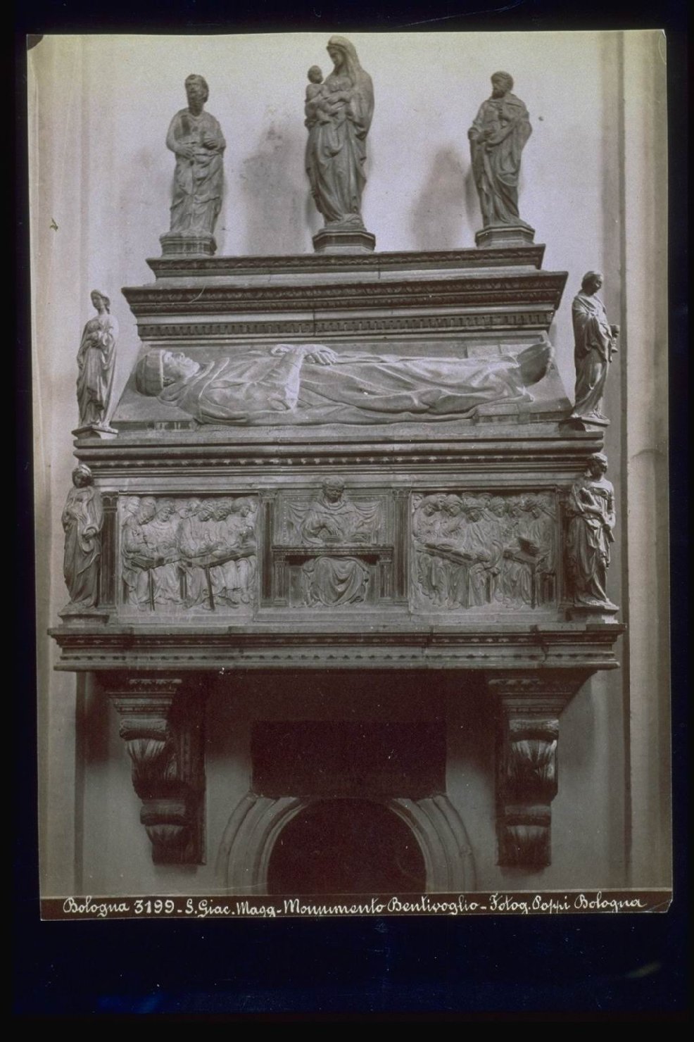 Bologna-Chiese-Monumenti sepolcrali (positivo) di Jacopo della Quercia, Poppi, Pietro (XIX)