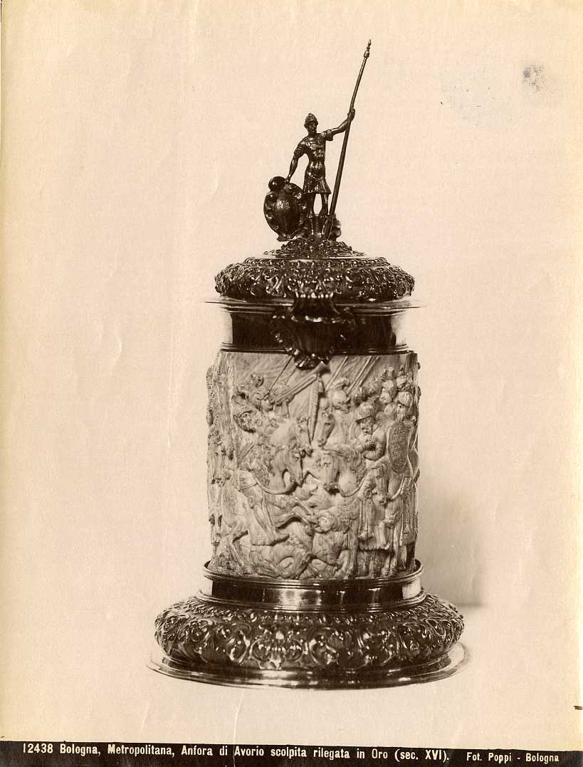 Bologna/ Metropolitana/ Acquamanile in avorio/ sec. XVI-XVII- XVIII (positivo) di Poppi, Pietro (ditta) - ambito Italia settentrionale, ambito tedesco (XX)