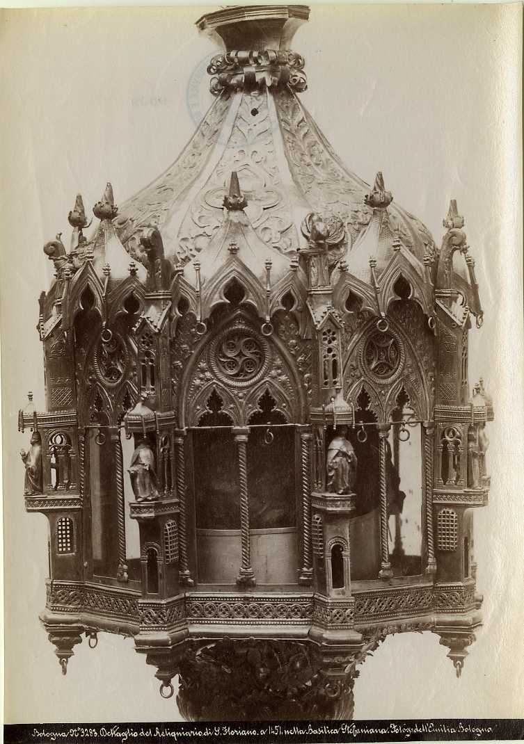 Bologna/ Chiesa di S. Stefano/ Reliquiario di San Floriano, part./ 1451 (positivo) di Poppi, Pietro (ditta) - ambito Italia settentrionale (XIX/ XX)