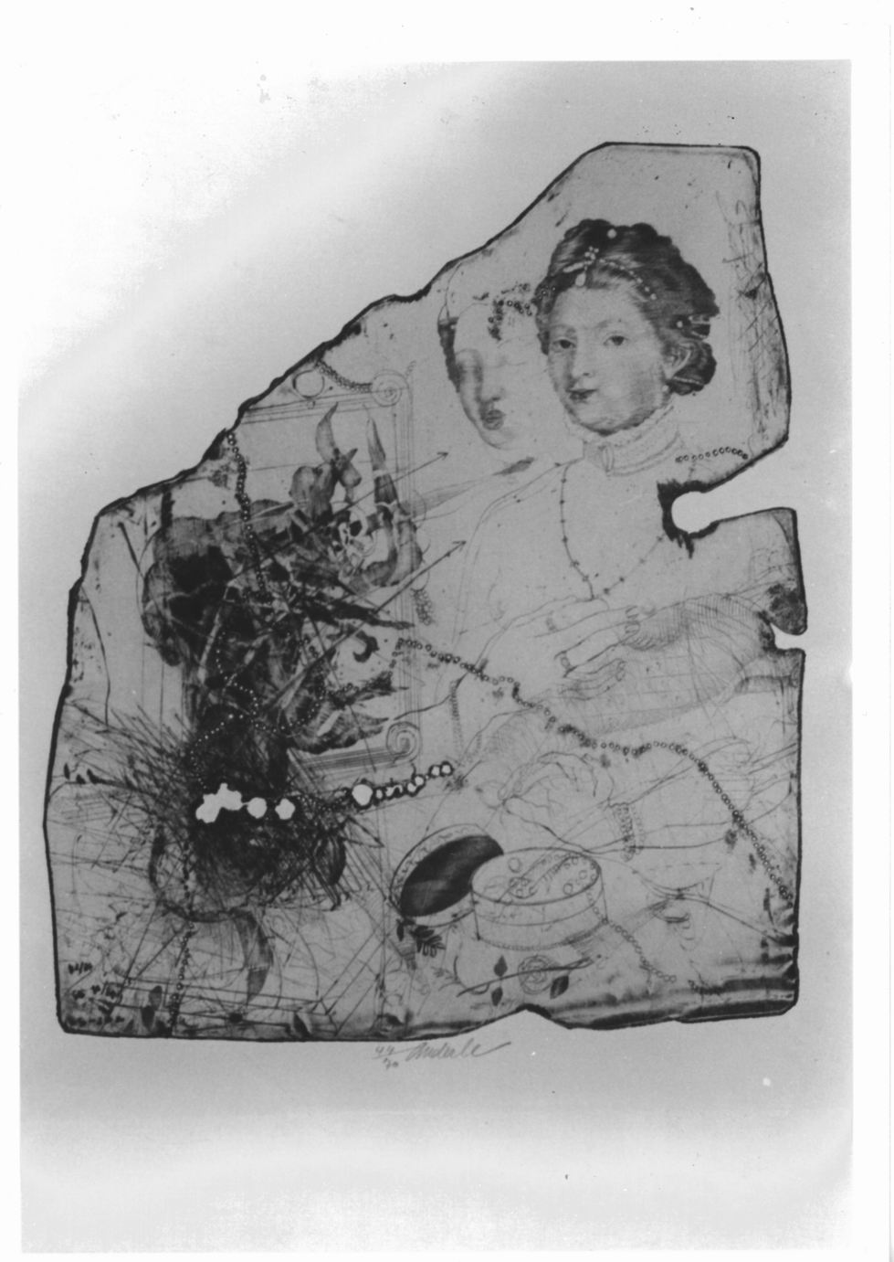 Elisabetta d'Austria n. 2, Ritratto di Elisabetta d'Austria con gioielli (stampa) di Anderle Jiri (sec. XX)