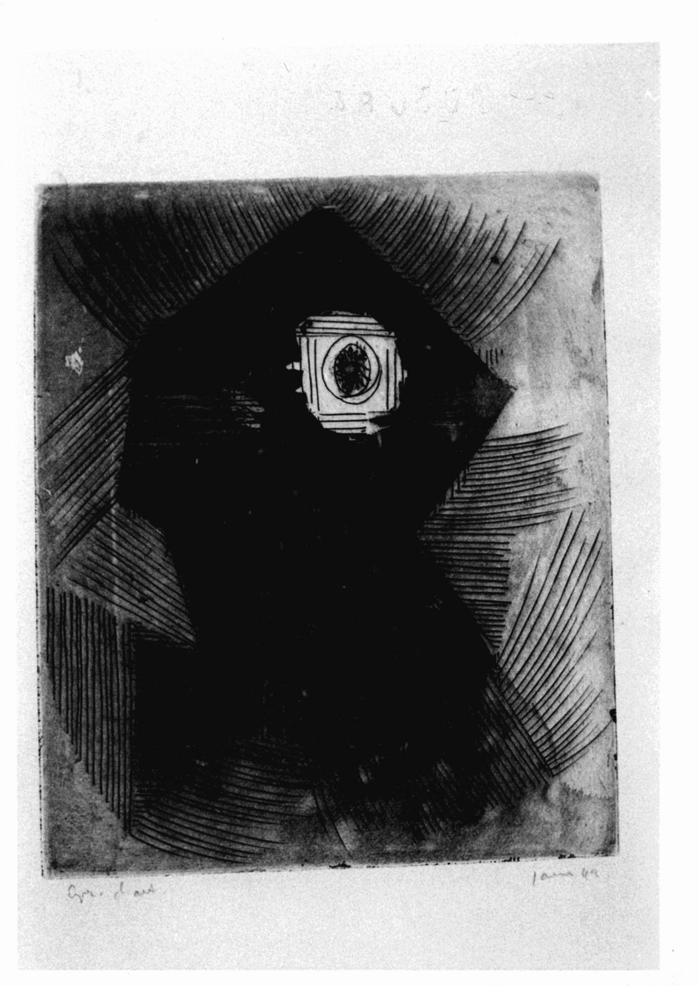 Les ondes courtes, composizione astratta (stampa, elemento d'insieme) di Jorn Asger (sec. XX)