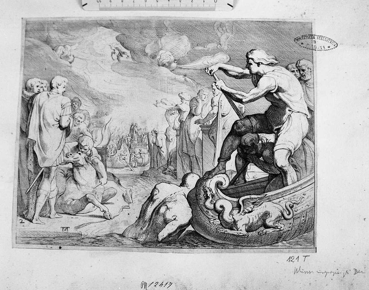 Ulisse ringrazia gli Dei, Storie di Ulisse (stampa tagliata) di Van Thulden Theodoor (sec. XVII)