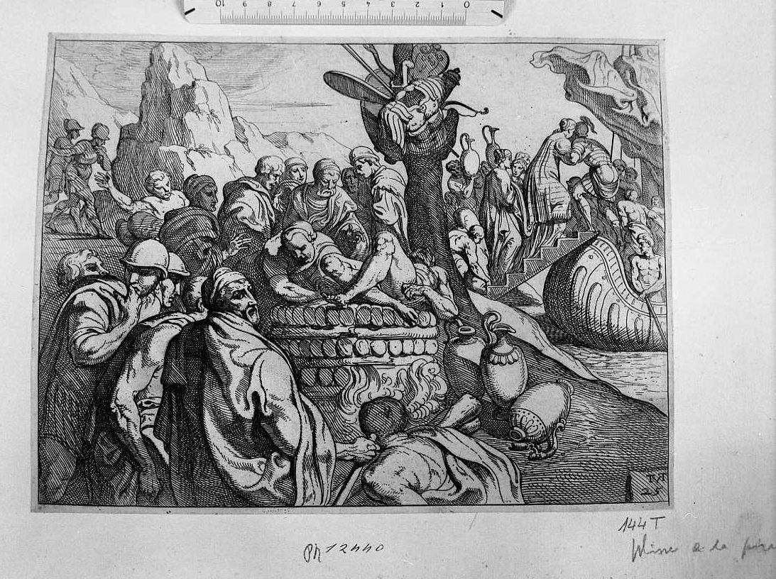 Ulisse e la pira, Storie di Ulisse (stampa tagliata) di Van Thulden Theodoor (sec. XVII)