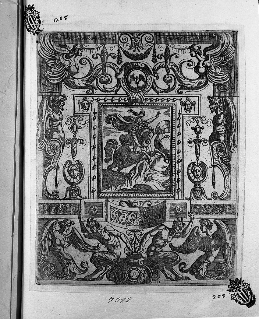 Grottesche, grottesche (stampa smarginata) di Tempesta Antonio (secc. XVI/ XVII)