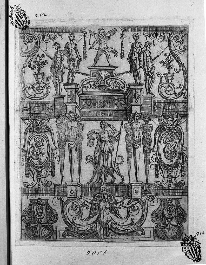 Grottesche, grottesche (stampa smarginata) di Tempesta Antonio (secc. XVI/ XVII)