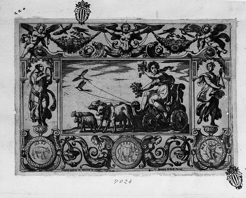 La Primavera, Primavera (stampa smarginata) di Tempesta Antonio (sec. XVI)