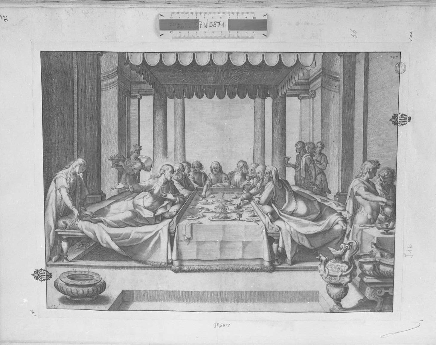 Gesù alle nozze di Simone Fariseo, Cristo (stampa tagliata) - ambito italiano (sec. XVI)