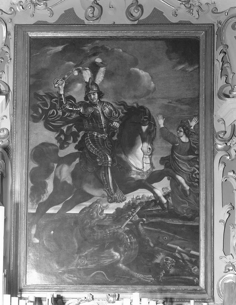 San Giorgio e il drago (dipinto) di Loves Matteo (attribuito) (sec. XVII)