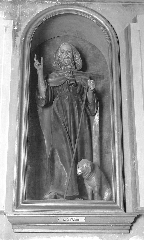 Sant'Antonio Abate (statua) - manifattura emiliana (seconda metà sec. XIX)