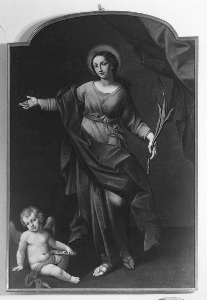 Santa Cecilia (dipinto) di Cignani Carlo (cerchia) (inizio sec. XVIII)