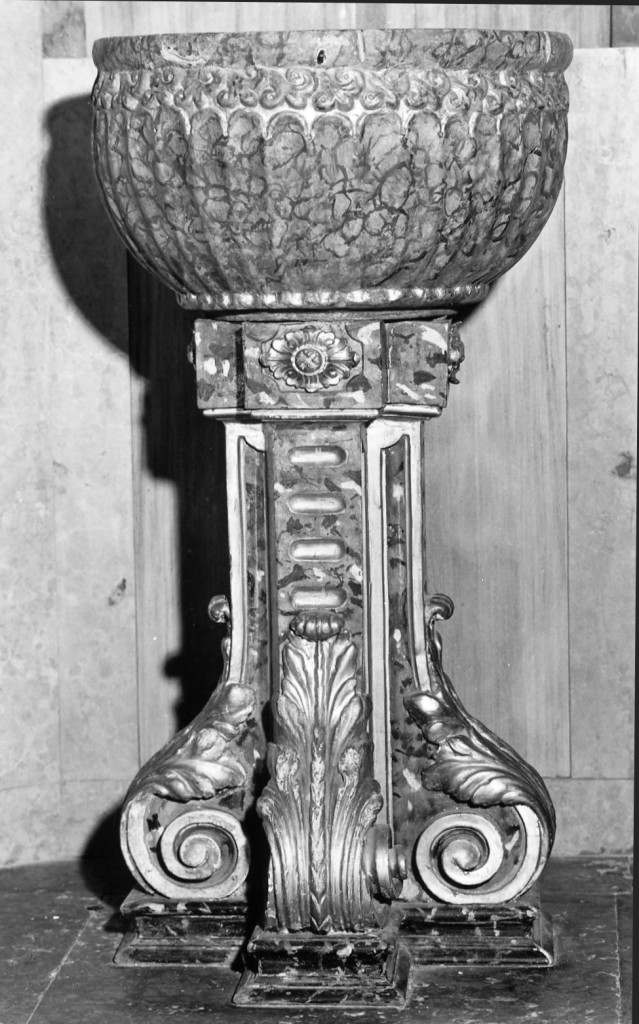 fonte battesimale - manifattura emiliana (sec. XIX)