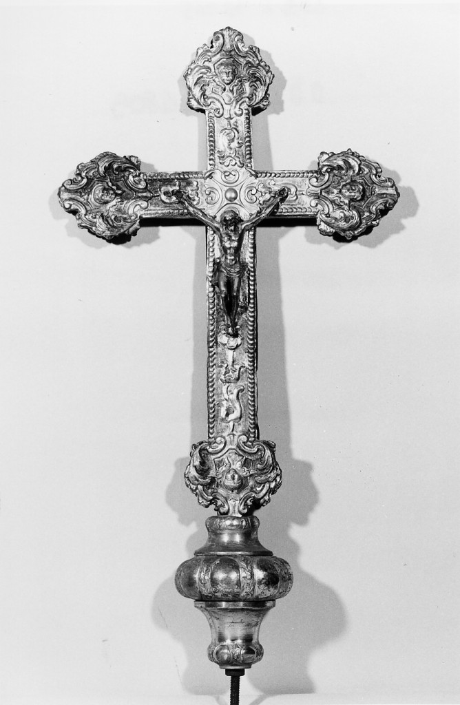 croce processionale, serie - manifattura emiliana (sec. XVIII)