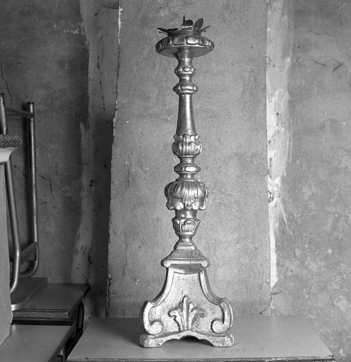 candeliere da chiesa, serie - bottega emiliano-romagnola (sec. XIX)