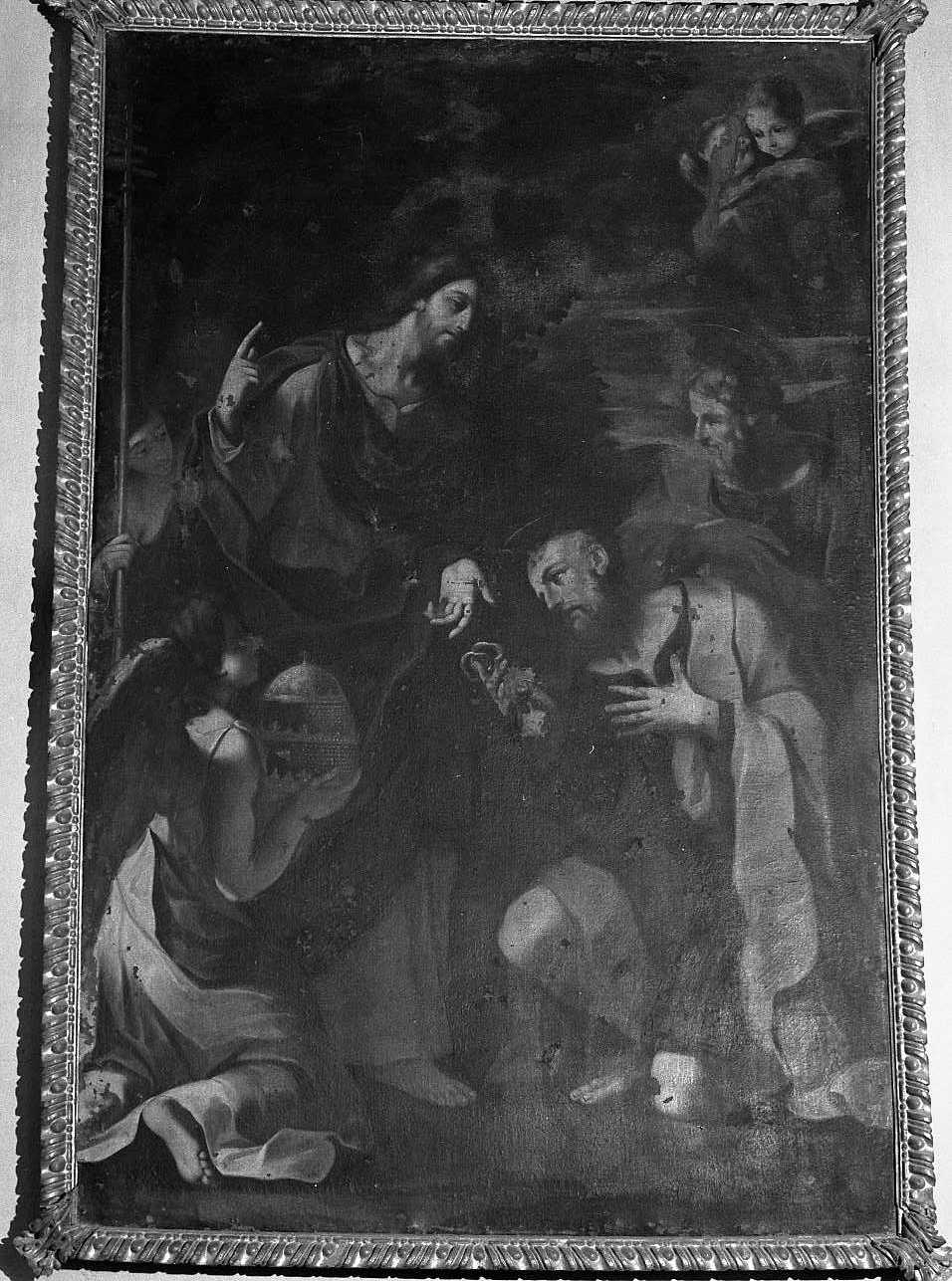 Cristo consegna le chiavi a San Pietro (dipinto) - ambito bolognese-emiliano (sec. XVIII)