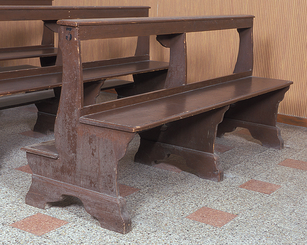 banco da chiesa - ambito italiano (sec. XIX)