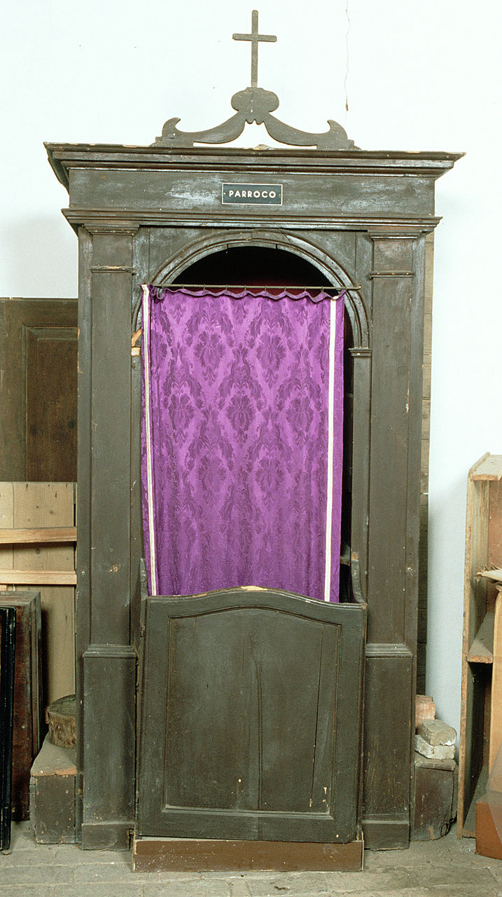 confessionale - manifattura ferrarese (seconda metà sec. XVIII)