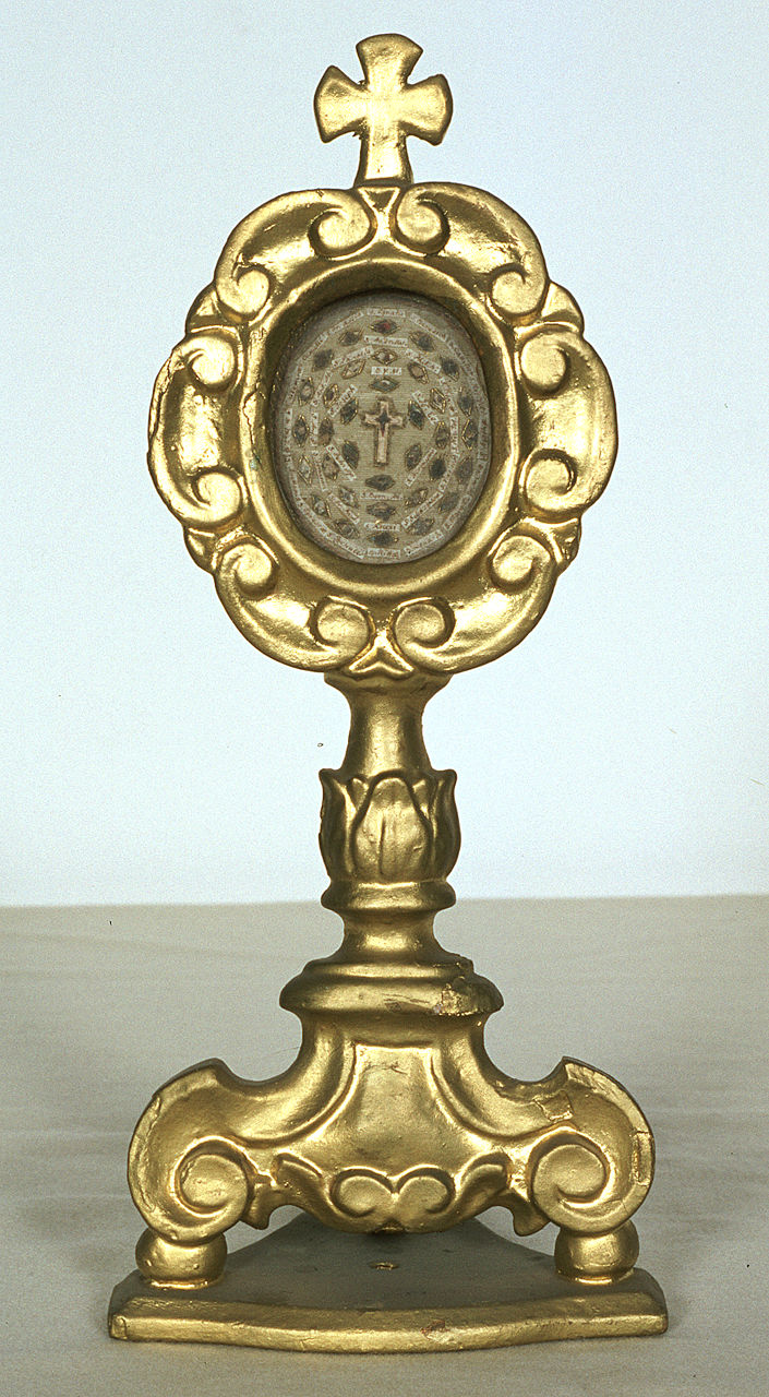 reliquiario - a ostensorio - manifattura italiana (prima metà sec. XIX)