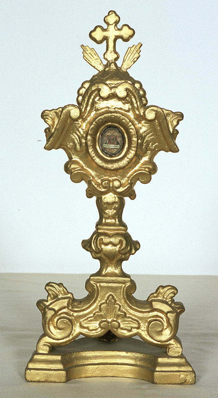 reliquiario - a ostensorio - manifattura ferrarese (sec. XVIII)