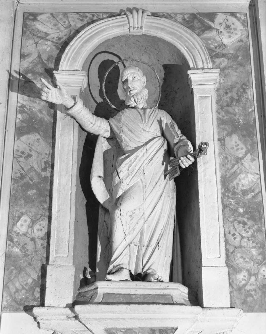 San Pietro (scultura, elemento d'insieme) - ambito ferrarese (sec. XVIII)
