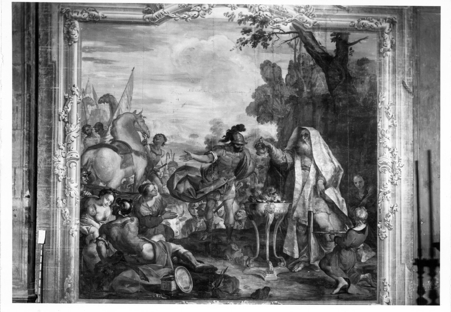 sacrificio di Melchisedek, sacrificio pagano (dipinto) di Ghedini Giuseppe Antonio (sec. XVIII)