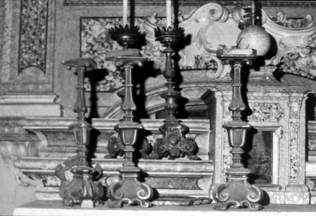 candeliere - bottega bolognese (secondo quarto sec. XVIII)