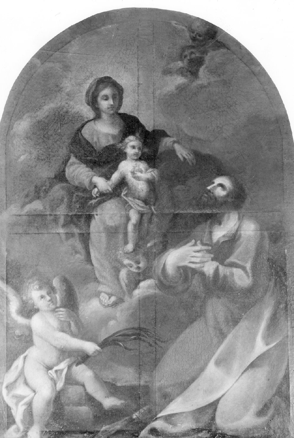Madonna con Bambino/ San Bartolomeo (dipinto) - scuola emiliana (sec. XVII)