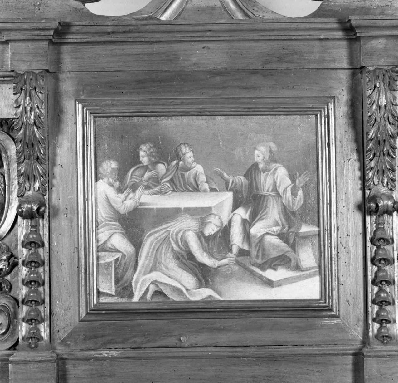 cena in casa di Simone il fariseo (dipinto, elemento d'insieme) di Menegatti Giuseppe (sec. XVII)