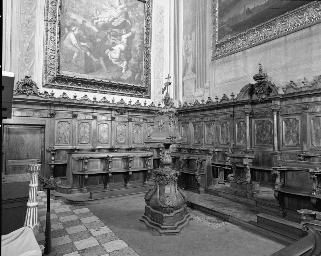 stalli del coro, insieme di Baseggi Francesco (sec. XVIII)