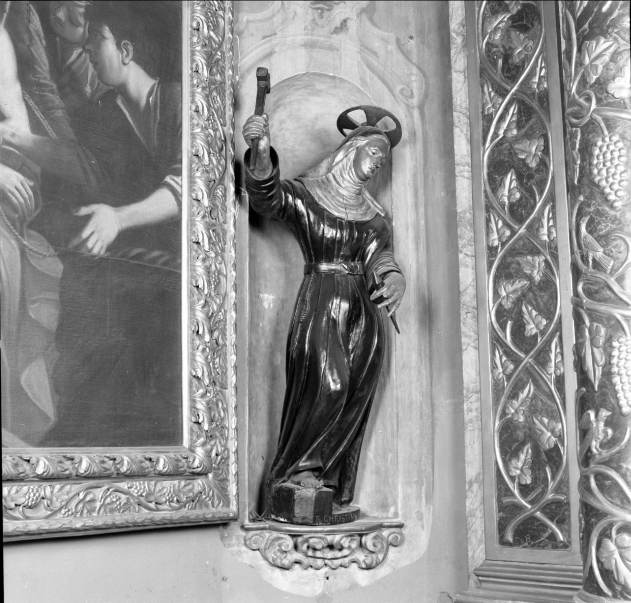 Beata Cristina da Spoleto (statua, elemento d'insieme) di Gandolfi Tommaso (sec. XVII)