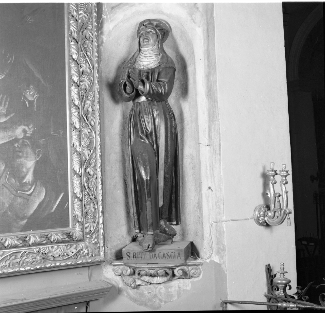 Santa Rita da Cascia (statua, elemento d'insieme) di Gandolfi Tommaso (sec. XVII)