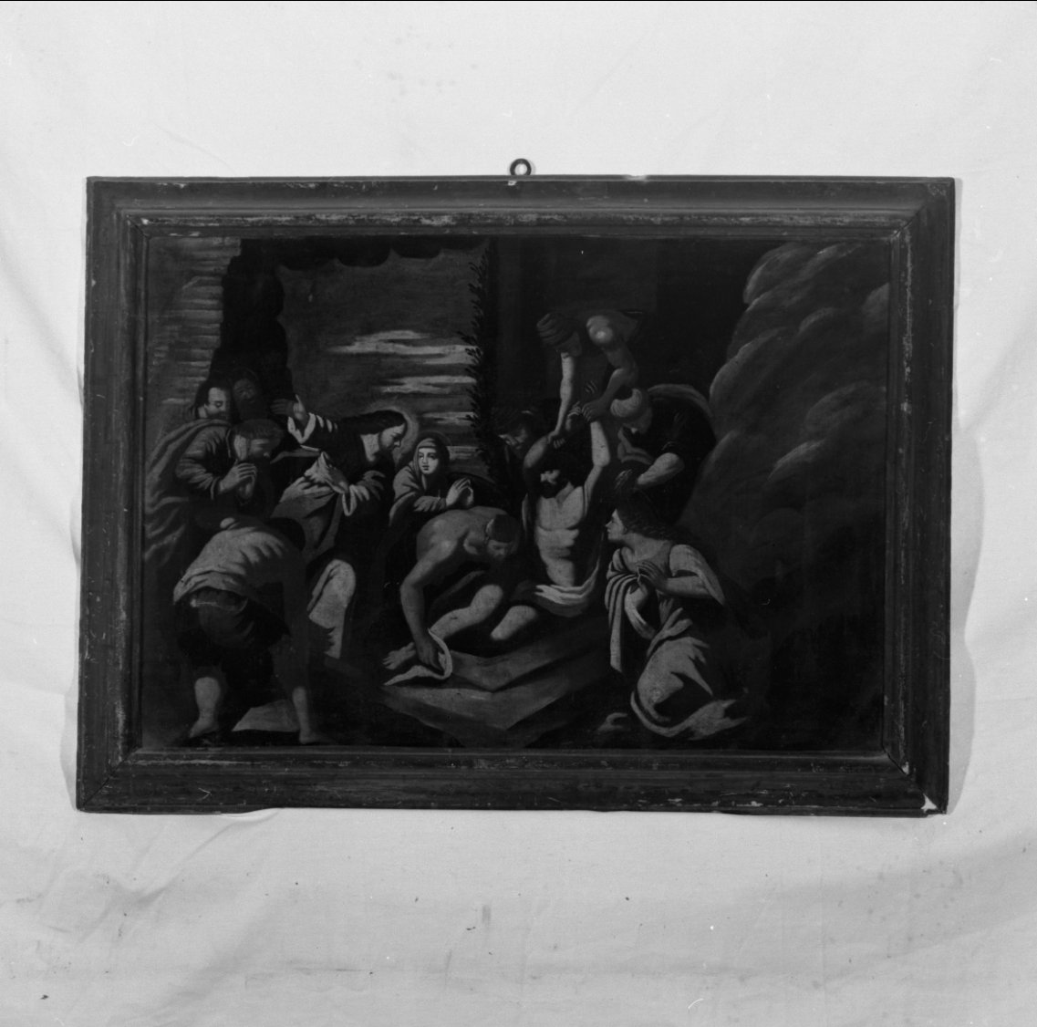 Resurrezione di Lazzaro (dipinto, elemento d'insieme) di Avanzi Giuseppe (sec. XVII)