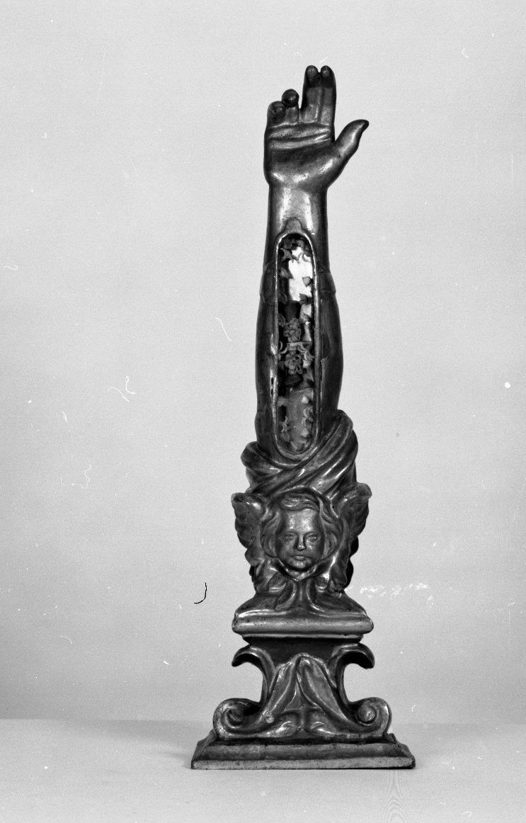 reliquiario antropomorfo - a braccio, serie di Valerio Lorenzo (sec. XVII)