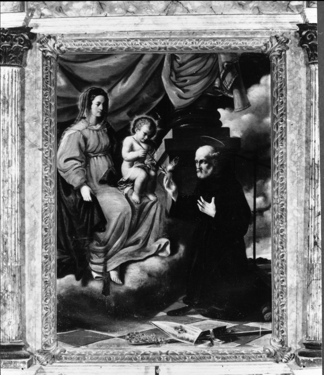 cornice, elemento d'insieme - manifattura ferrarese (sec. XVII)