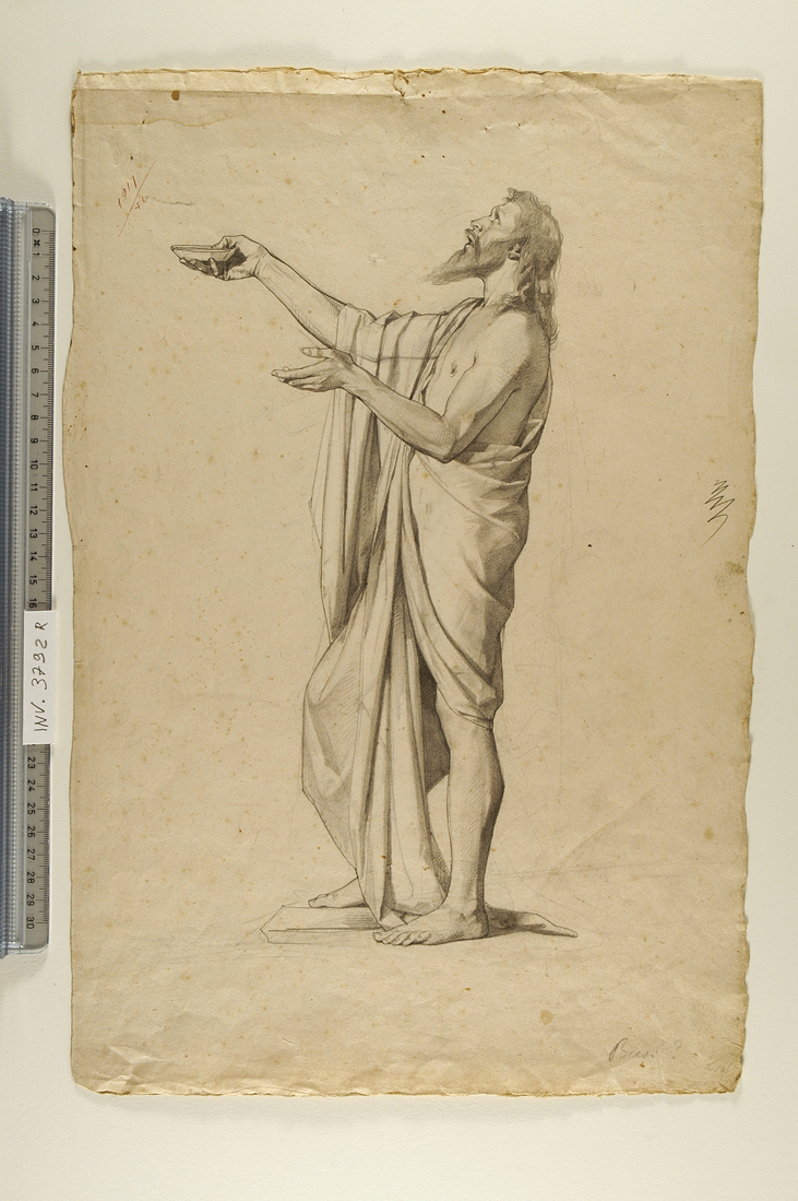 San Giovanni Battista/ Venere (disegno preparatorio) di Busi Luigi (seconda metà sec. XIX)