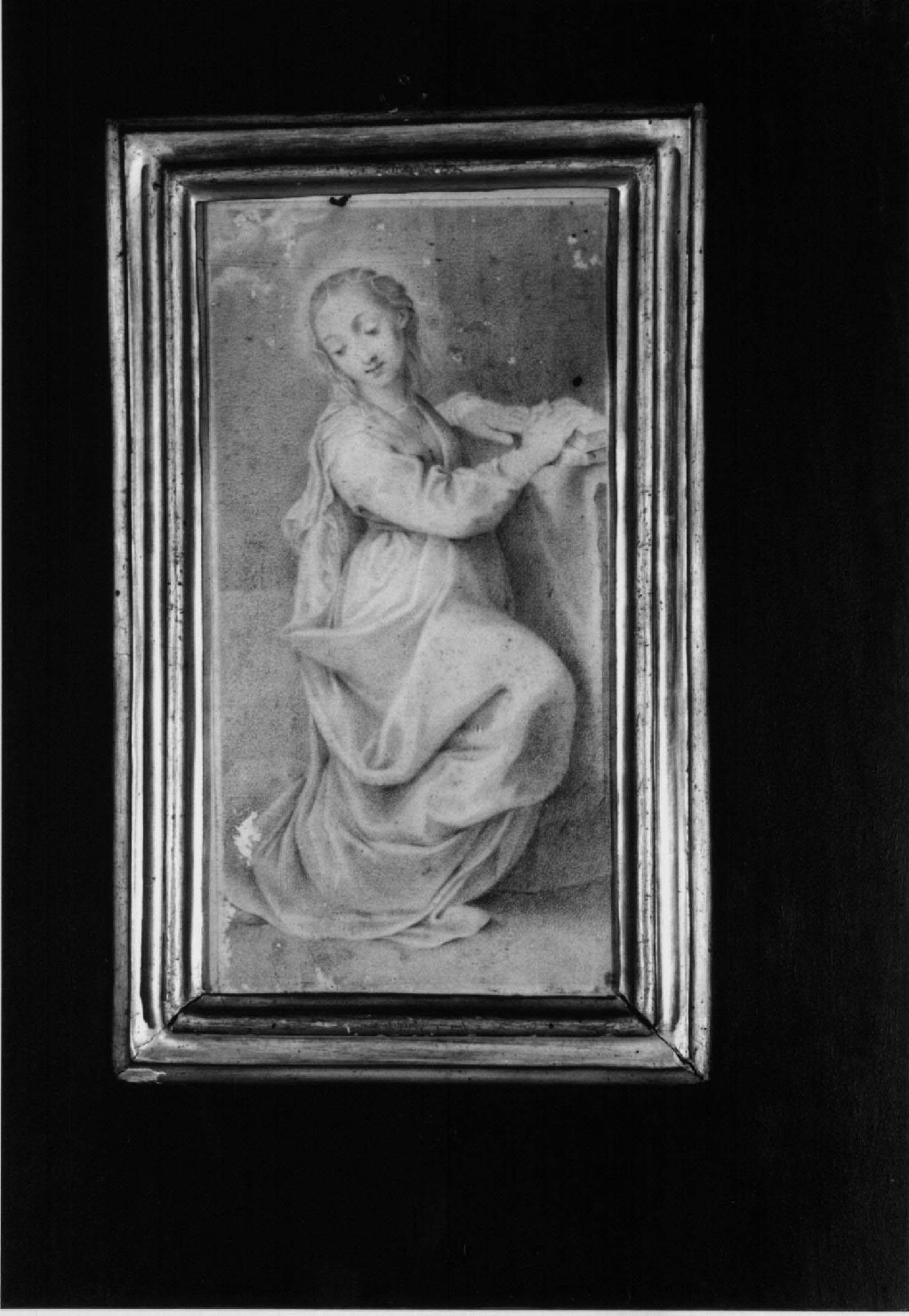 Madonna annunciata (disegno) di Carracci Annibale (sec. XVI)