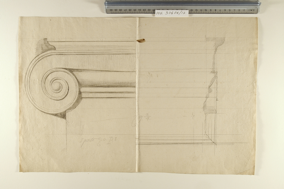 motivi decorativi architettonici (disegno, insieme) di Antolini Filippo (sec. XIX)
