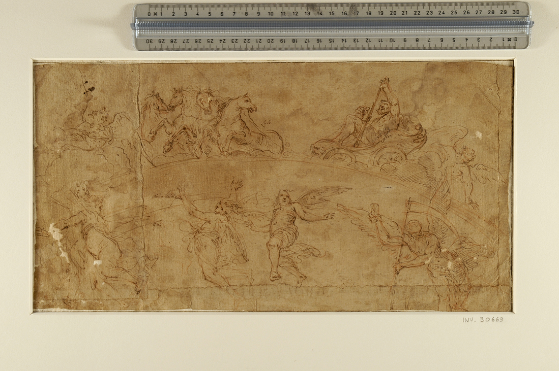 Apoteosi di Ercole (disegno) di Crespi Giuseppe Maria (sec. XVII)