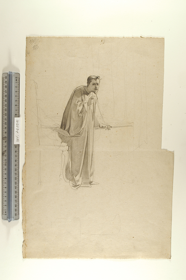 il doge Marin Faliero/ studi di composizione (disegno) di Busi Luigi (sec. XIX)