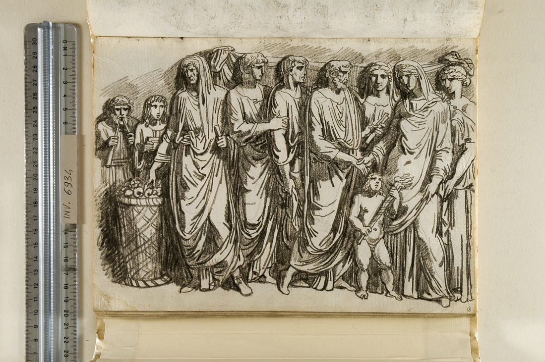 cerimonia nuziale (disegno, elemento d'insieme) di Giani Felice (fine sec. XVIII)