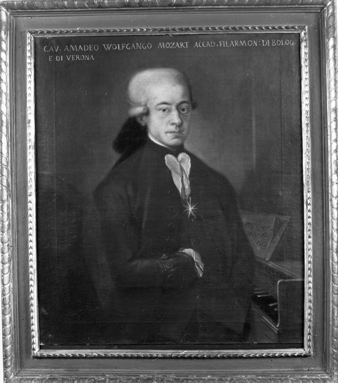 Ritratto di W.A. Mozart (dipinto, elemento d'insieme) - ambito austriaco (sec. XVIII)