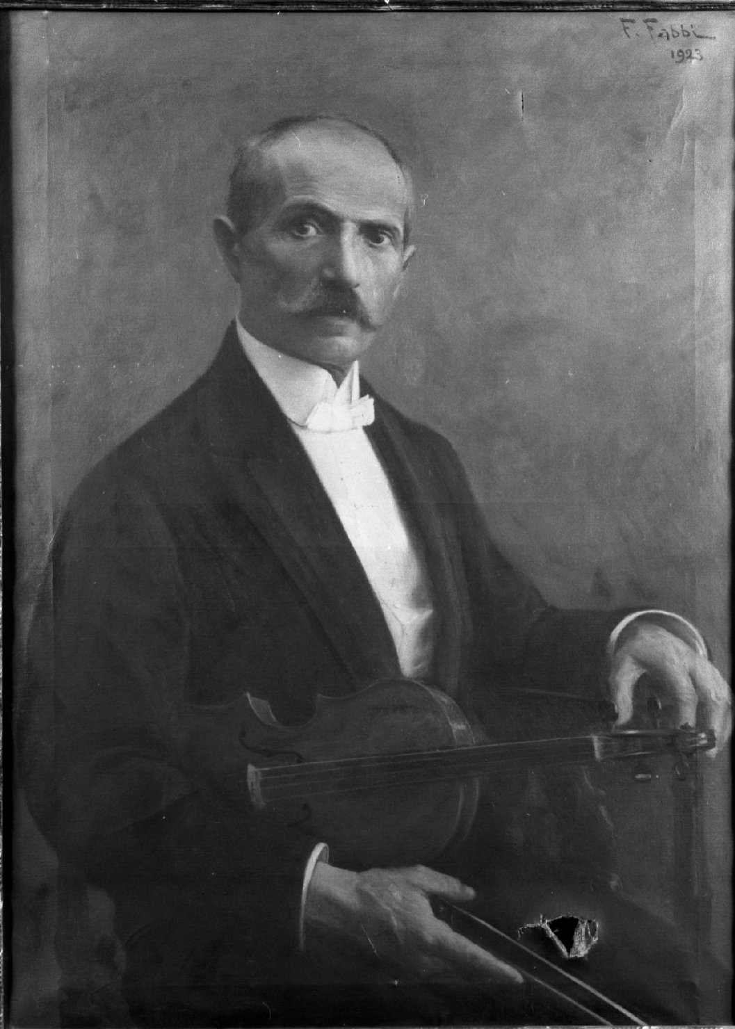 Ritratto di Adolfo Massarenti (dipinto, elemento d'insieme) di Fabbri Fabio (sec. XX)