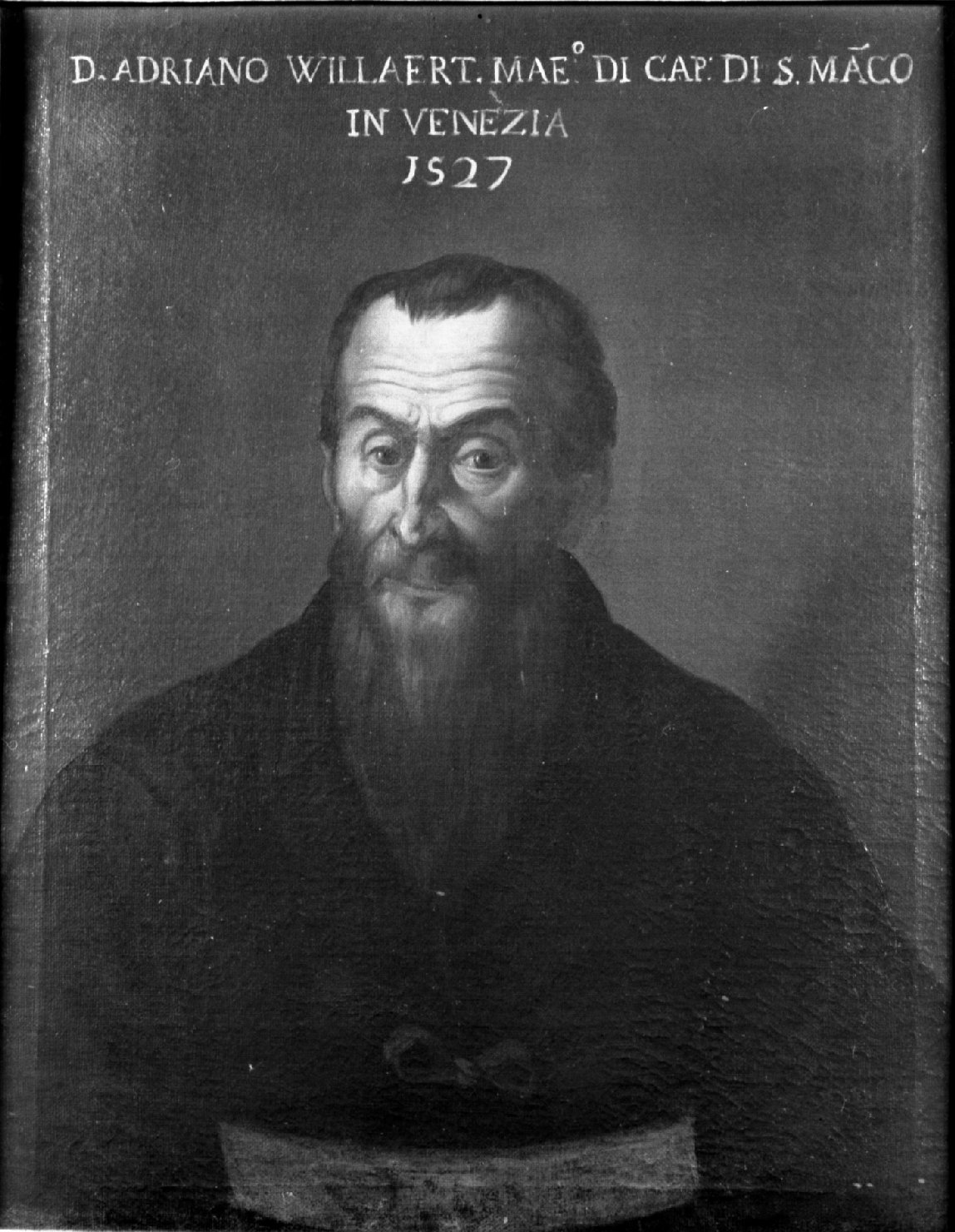 Ritratto di Adriano Willaert (dipinto, elemento d'insieme) - ambito emiliano (sec. XVIII)