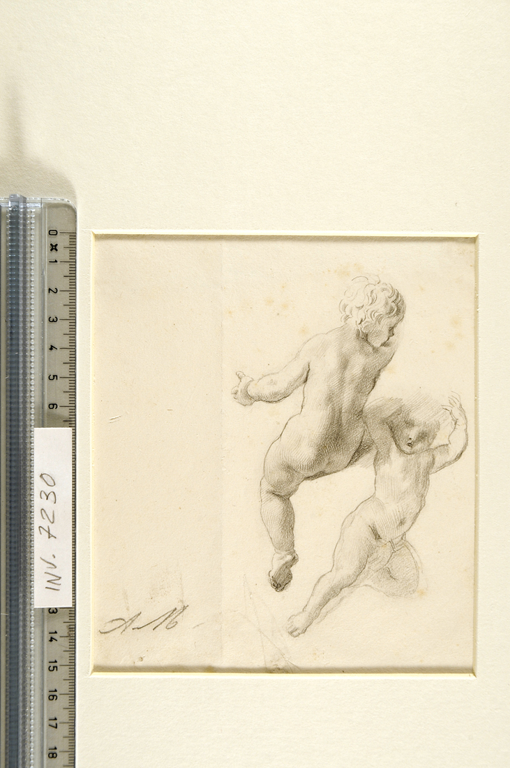 studio di due puttini (disegno) di Muzzi Antonio (sec. XIX)